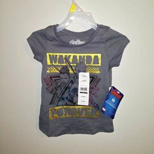Avengers toddler girl avengers shirt WAKANDA FOREVER 3T Gray K-094